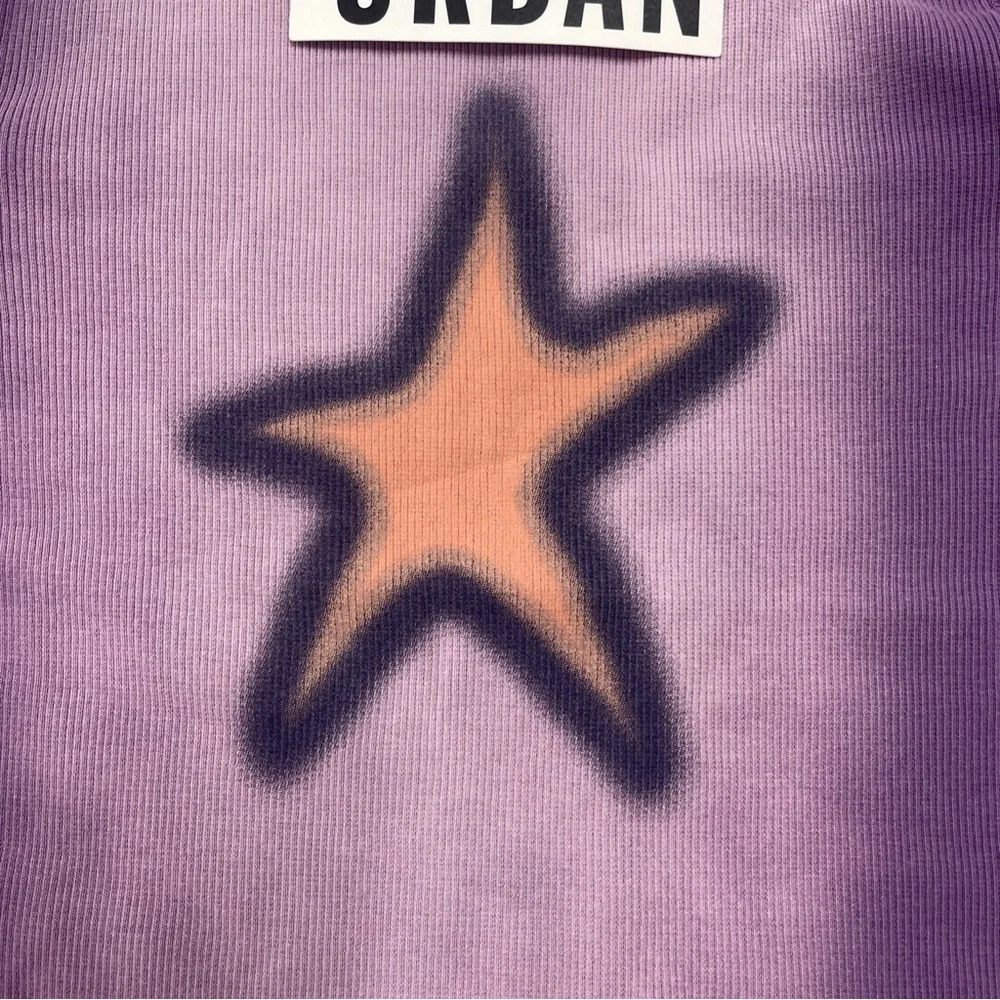 Urban Outfitters Purple Long Sleeve Tee with Orange Star - Picture 6 of 7
